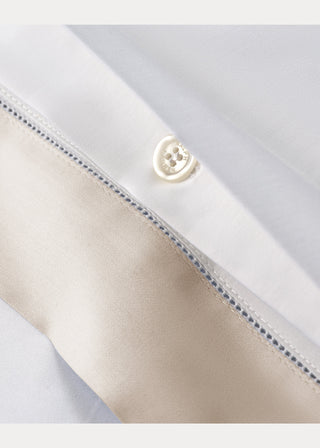 Organic Cotton Sateen Border Duvet Cover